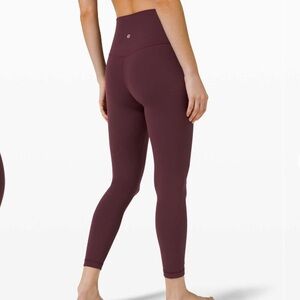 Lululemon align pant 25 size 2 cassis burgundy maroon